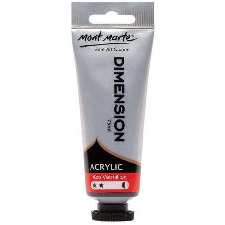 Peinture acrylique Mont Marte Dimension 75ml Azo vermilion