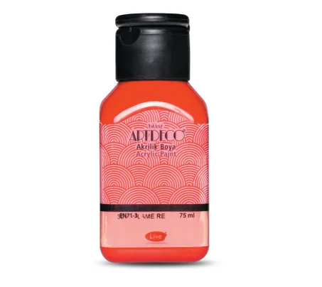 Peinture acrylique ARTDECO 75ml Rouge flamme 3015