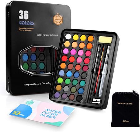 Set aquarelle Keep Smiling 36 couleurs + accessoires