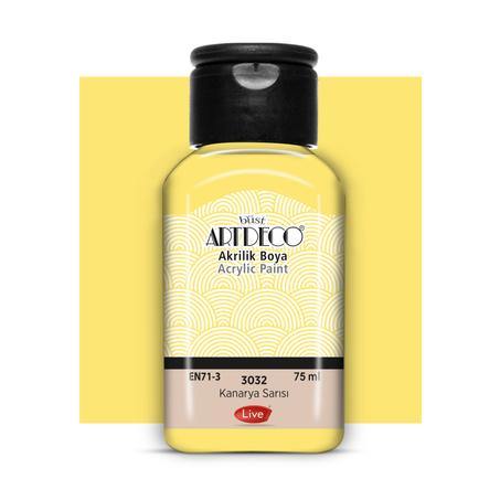 Peinture acrylique ARTDECO 75ml Jaune canari 3032