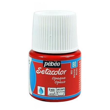 Peinture tissu setacolor Pebeo 45ml Rouge N°80