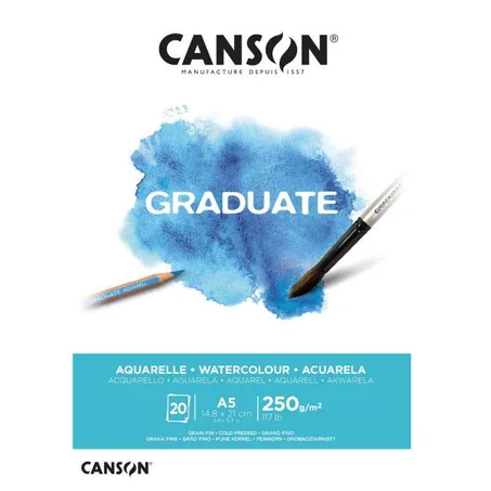 Bloc Canson Graduate A5 Aquarelle 20F 250g