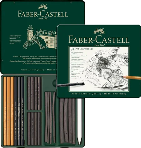 Pitt charcoal set 24 pcs Faber-Castell