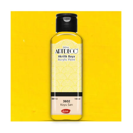 Peinture acrylique ARTDECO 140ml Jaune foncé 3602