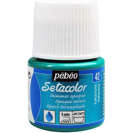 Peinture tissu setacolor Pebeo 45ml Turquoise N°42