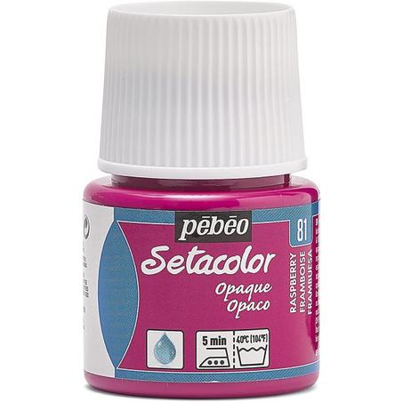 Peinture tissu setacolor Pebeo 45ml Framboise N°81