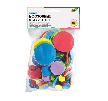 200 Formes en mousse rondes Folia différentes couleurs et tailles
