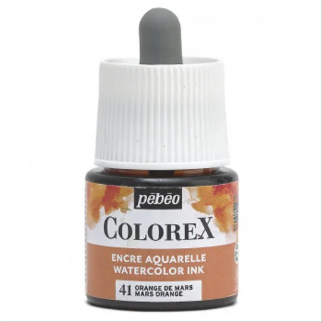 Encre aquarelle Colorex Pebeo 45ml Orange de mars