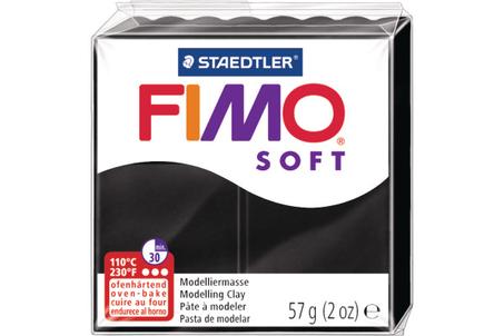 Pate polymère Fimo Soft Staedtler 57g Noir