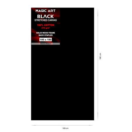 Toile Magic Art Black 100x180 cm