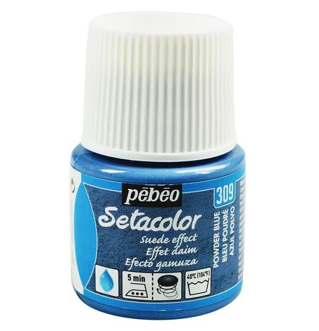 Peinture tissu setacolor Pebeo 45ml Bleu poudré N°309