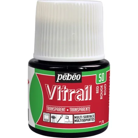 Peinture Vitrail Pebeo Rouge N°50 45ml
