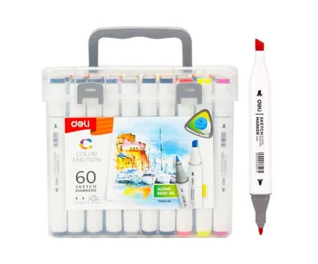 Marqueurs à base d'alcool deli 60 couleurs