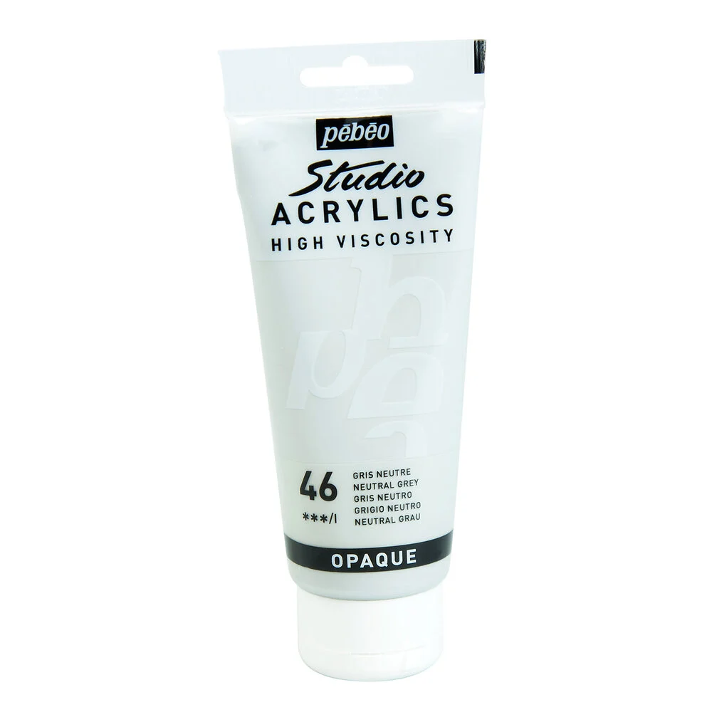 Peinture acrylique Pebeo 100ml Gris neutre N°46
