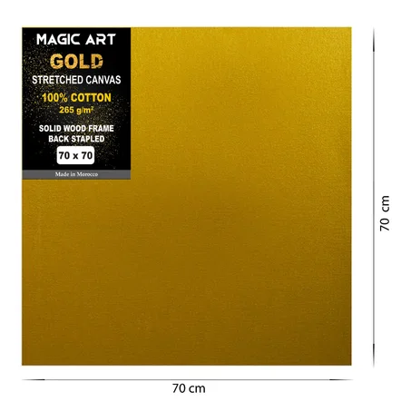 Toile Magic Art Gold 70x70 cm