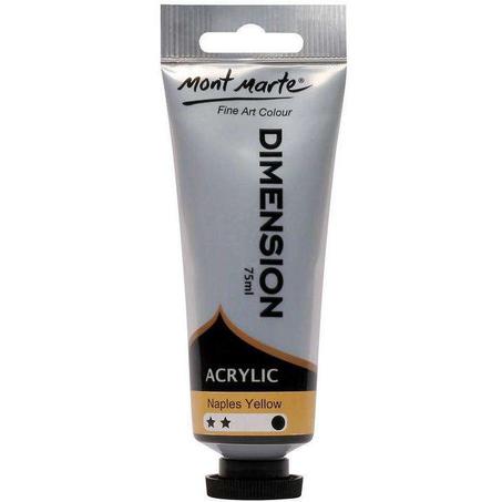 Peinture acrylique Mont Marte Dimension 75ml Jaune de naples