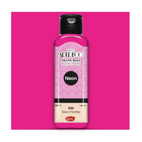 Peinture acrylique ARTDECO 140ml Rose néon 930