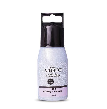 Peinture 3D Fashion ARTDECO 50ml Argent pailleté