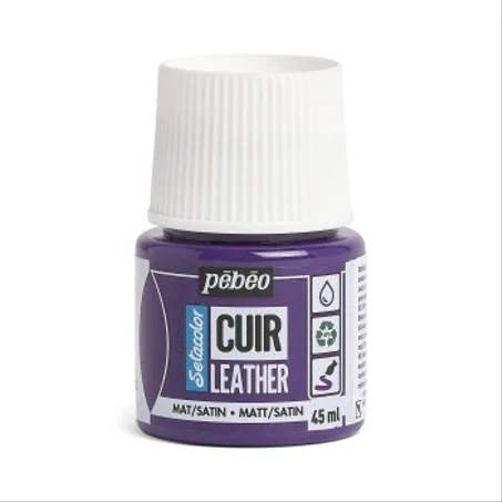 Peinture cuir Pebeo 45ml Violet aubergine