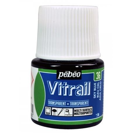 Peinture Vitrail Pebeo Bleu Ciel N°36 45ml