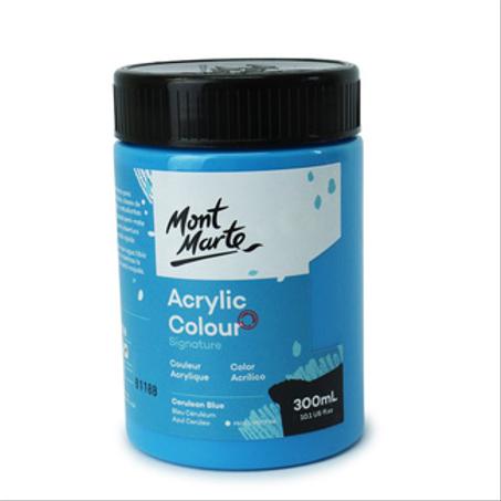 Peinture acrylique Mont Marte 300ml Bleu céruleum