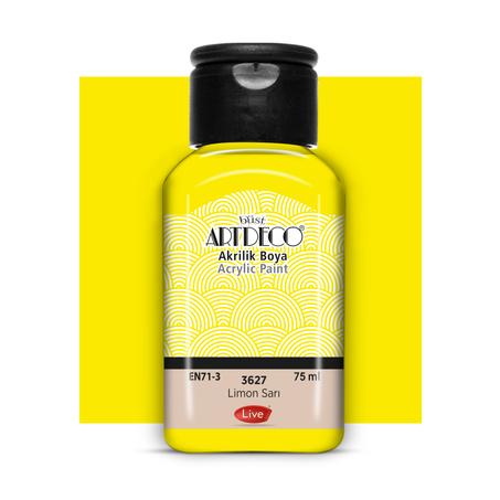 Peinture acrylique ARTDECO 75ml Jaune citron 3627