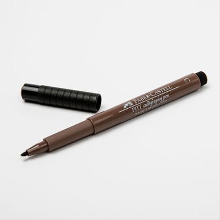 Pitt Calligraphy pen Faber-Castell C Brun noyer