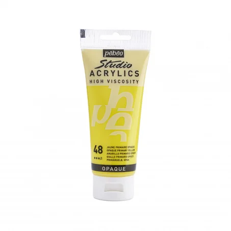 Peinture acrylique Pebeo 100ml Jaune primaire opaque N°48