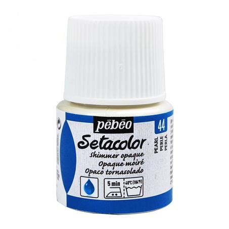 Peinture tissu setacolor Pebeo 45ml Perle N°44