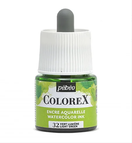 Encre aquarelle Colorex Pebeo 45ml Vert lumière