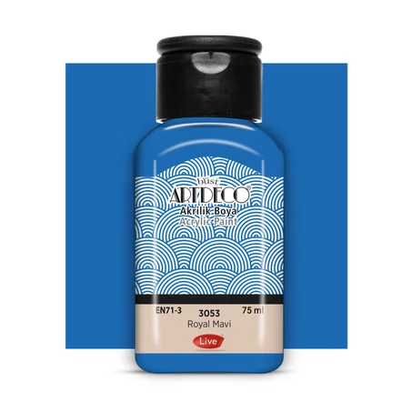 Peinture acrylique ARTDECO 75ml Bleu royal 3053