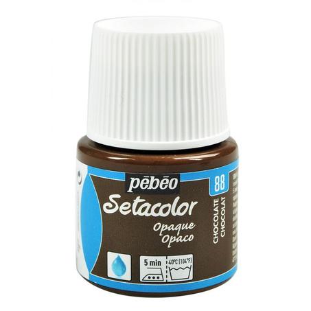 Peinture tissu setacolor Pebeo 45ml Chocolat N°88