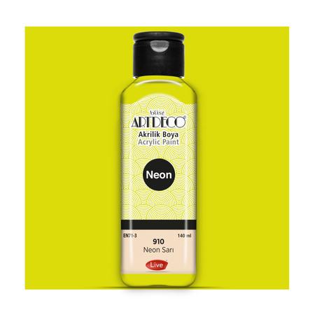 Peinture acrylique ARTDECO 140ml Jaune néon 910