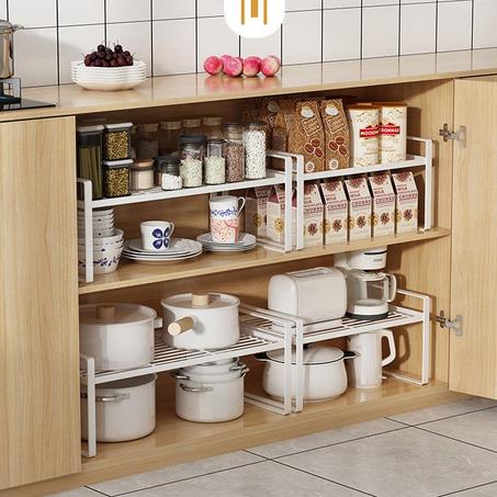 منظم أدوات مطبخ حديد أبيض