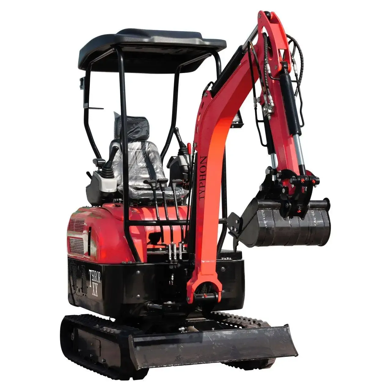 2025 4,000 lb TYPHON TERROR XX Mini Excavator Rubber Track with Kubota D902 Dies
