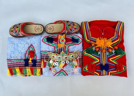 بمناسبة رأس السنة الامازيغية جبنا لكم لبيسة سوسية شبكة عامرة بالتاج معدن واللوبان والبلغة