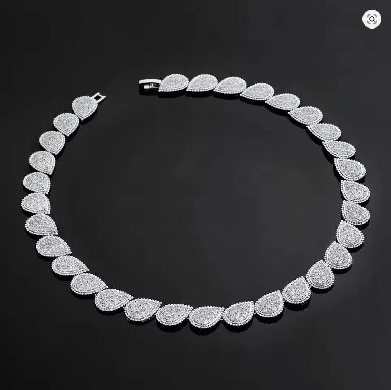 طقم مجوهرات الزفاف الفاخر - مرصع بالزركون