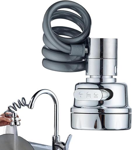 مرشح حوض المطبخ، رأس صنبور المطبخ المتحرك، 3 أوضاع رش قابلة للتعديل، موسع صنبور موفر للمياه، ملحق صنبور الحوض للمطبخ والحمام