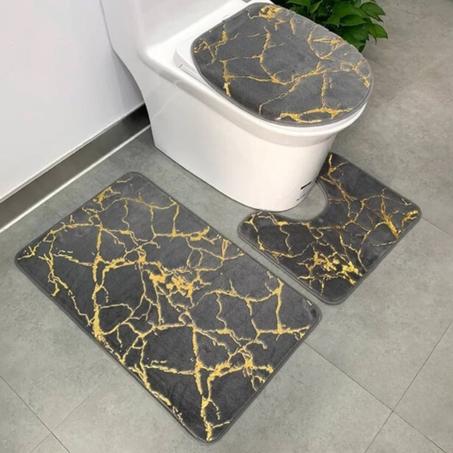 طقم زرابي حمام ثلاث قطع