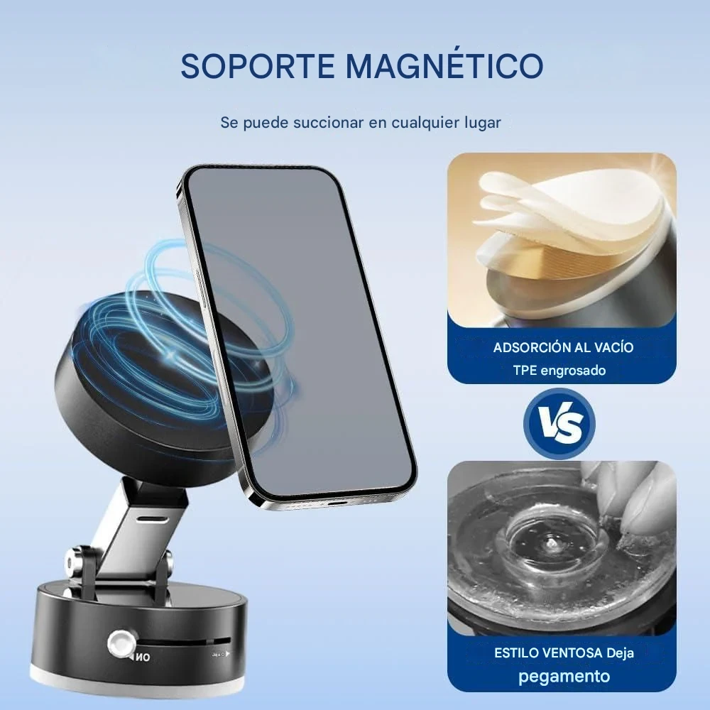 Soporte magnético para teléfono ajustable de 360 ​​grados