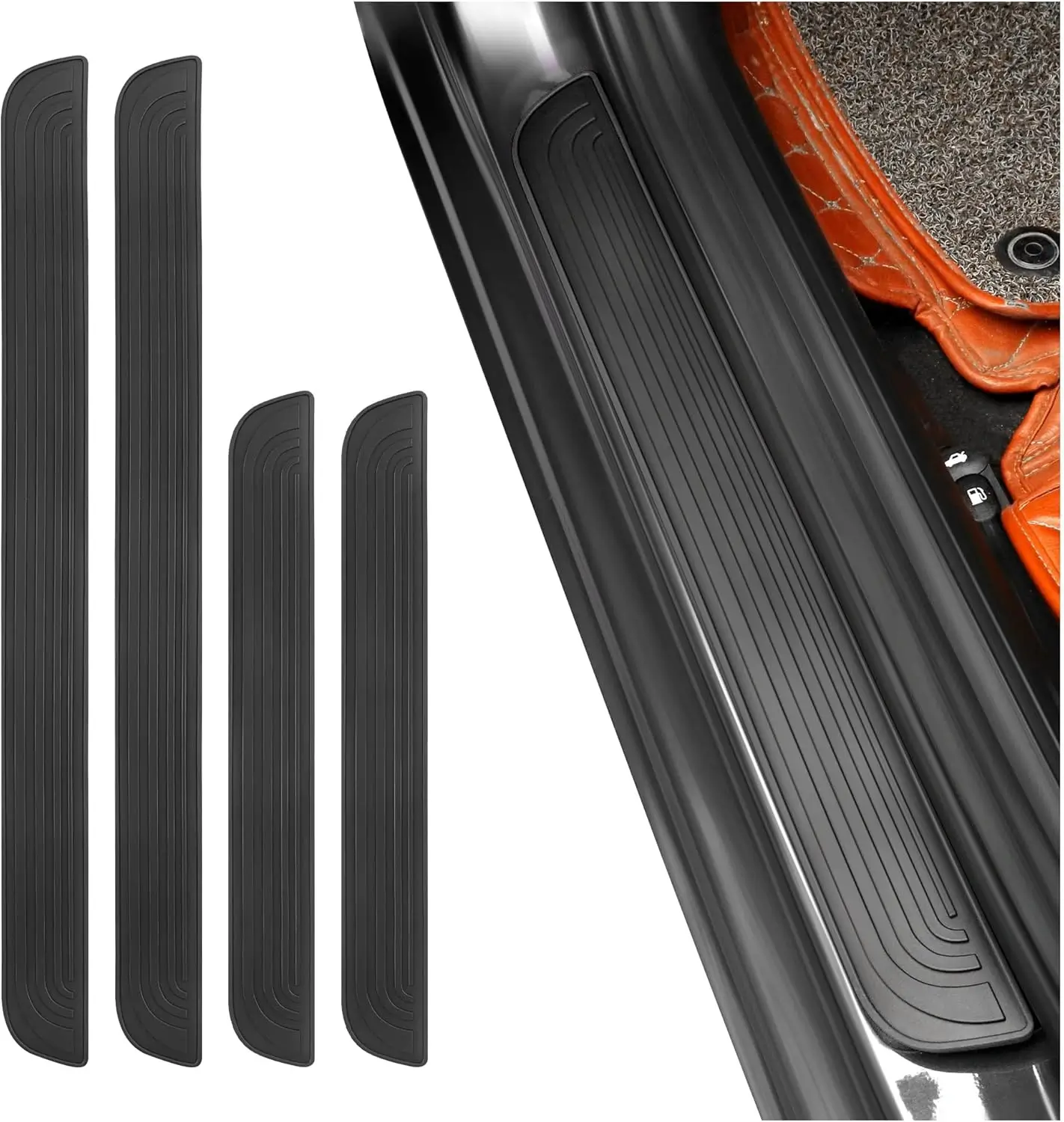 Lot de 4 Bande protections de seuil de portière de voiture, anti-rayures - CI D.S