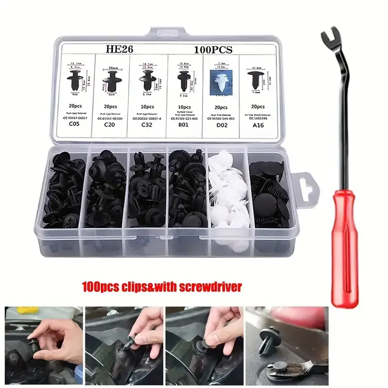 Packet 100PCS Mixte De fixation pour voiture - CI (D.S)