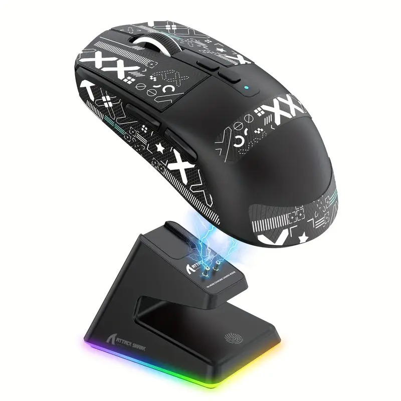 ATTACK SHARK X6 Three Modes Gaming Mouse With Charging Dock