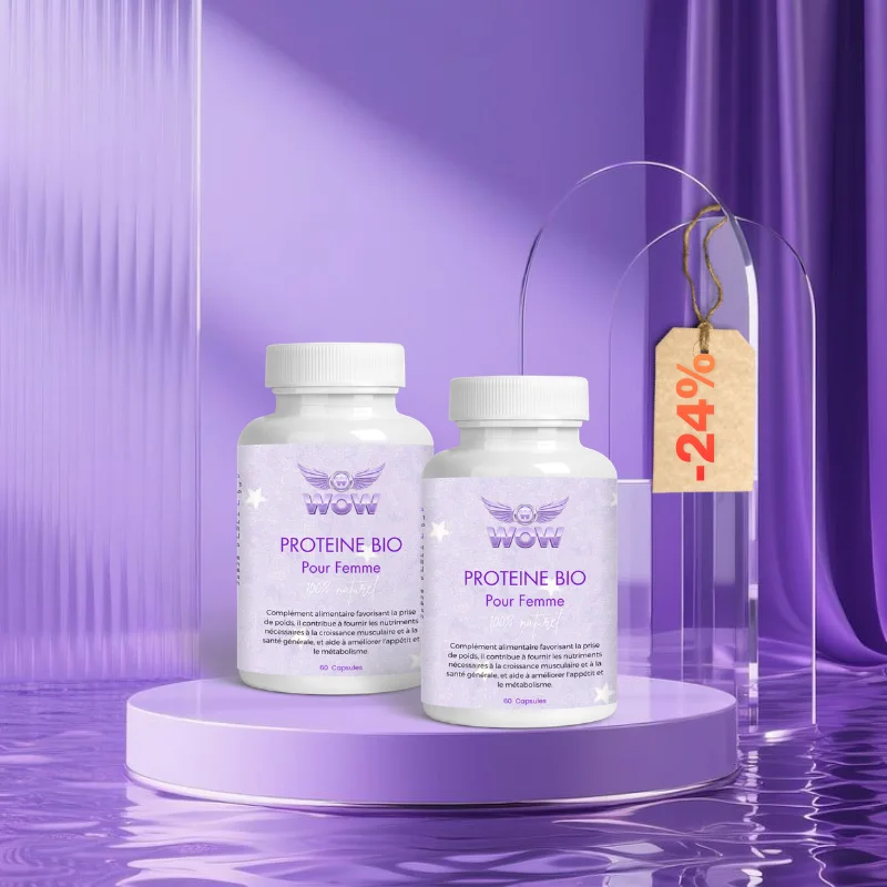 باك بروتين النساء المناطق الأنتوية  Pack broteine bio pour femme 60capsules