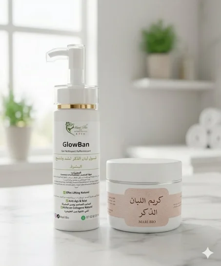"ثنائي لبان الذكر الذهبي: نظام متكامل لشد البشرة، التفتيح العميق، والنضارة الدائمة" ✨