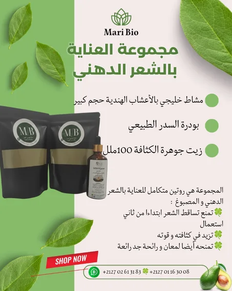 🌿 مجموعة العناية المتكاملة بالشعر الدهني والمصبوغ