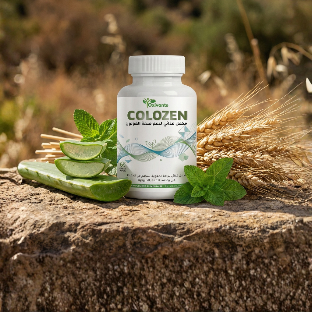 Oxivante COLOZEN | الحل الطبيعي المتكامل لراحة القولون، طرد الغازات، وتقليل الانتفاخ (60 كبسولة)