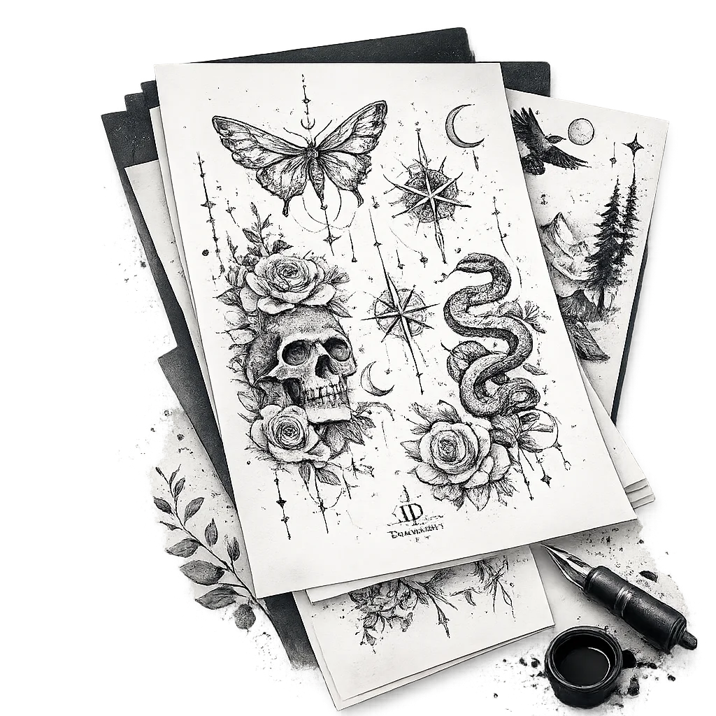 📄 Tattoo Flash Sheets
