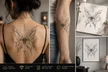 Elegant Fine Line Butterfly Tattoo Design | Luxury Ornamental Butterfly Tattoo Stencil | Printable PNG SVG PDF Digital Download