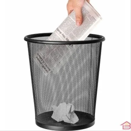 POUBELLE CORBEILLE DE BUREAU METALLIQUE